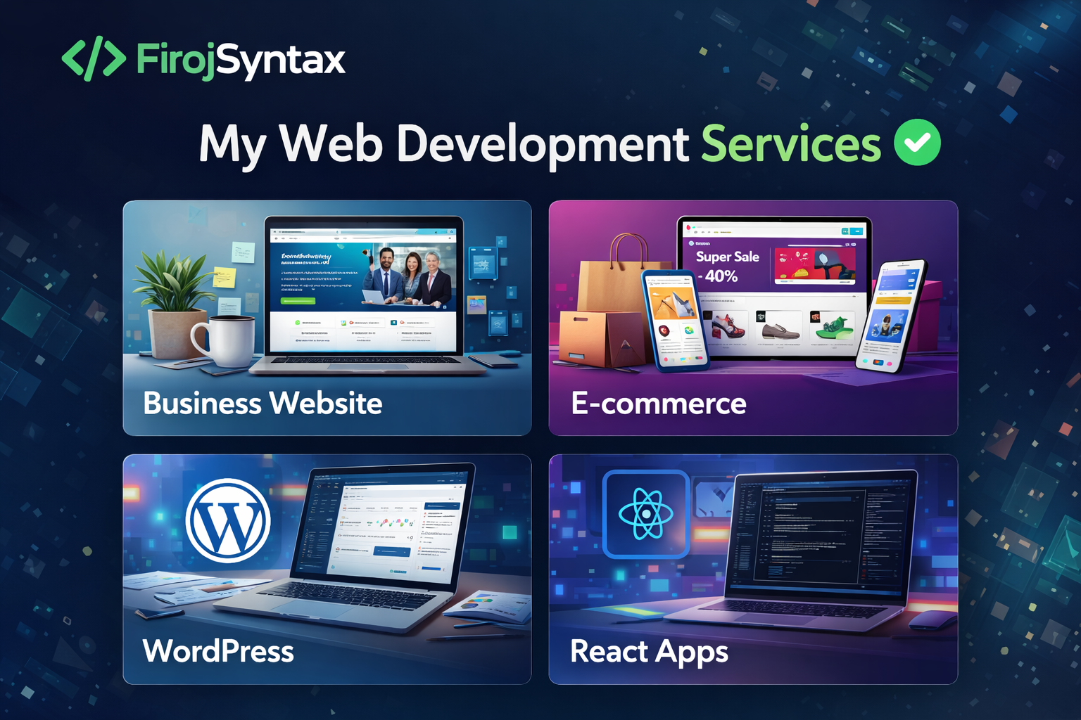 Web Development Service in Bangladesh – Business, E-commerce, WordPress, React Websites"